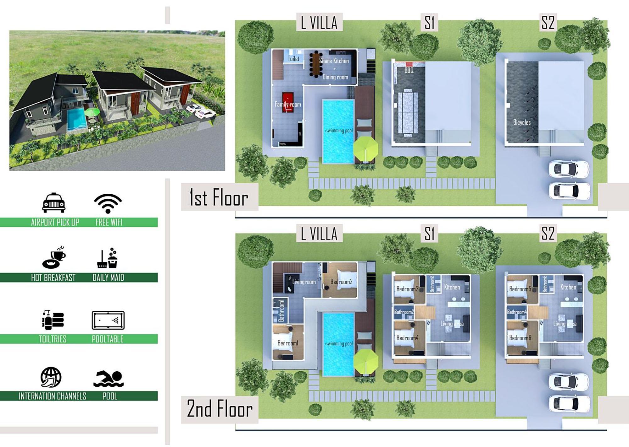 Villa Rajapruek Entire 3 Villas 7 Bedrooms Near Airport Chiang Mai Exterior photo